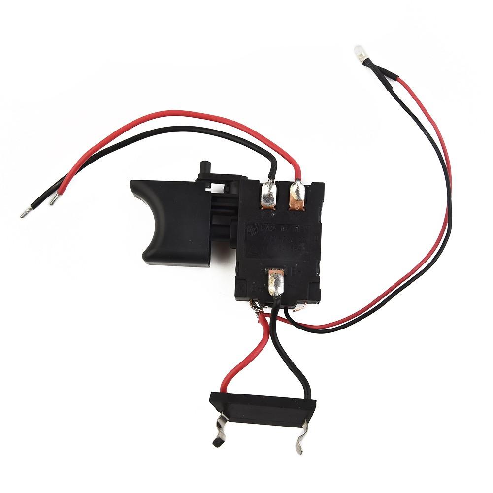 Trigger Switch Electric Drill 16A 7.2V-24V Push Button With Small Light