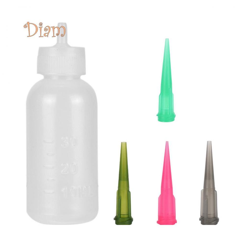 Diahy Portable 30ml Empty Plastic Squeezable Dropper Nozzles Refillable Bottle Kit Accessories