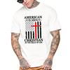 European Sizes 'God And USA' Cross Print T Shirt, Tees For Men, Casual Short Sleeve Tshirt For Summer Spring Fall, Tops As Gifts