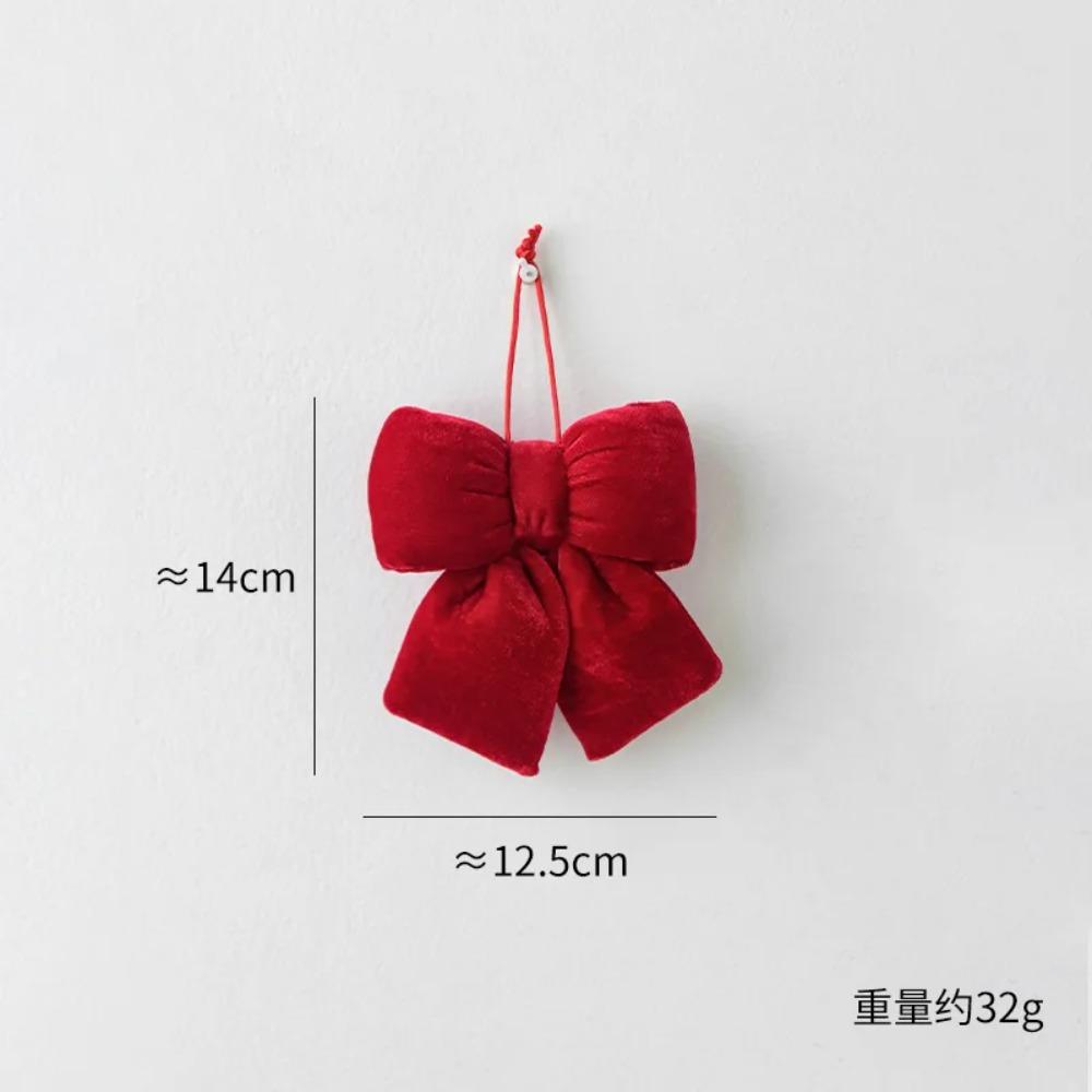 Large Red Velvet Bow Christmas Tree Hanging Pendants 2025 Christmas Party Decoration New Year Holiday Home DIY Ornaments