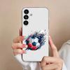 Fire Football Soccer Ball  Phone Case For Samsung S25,24,23,22,21,S20,Ultra,Plus,FE Black Soft Cover