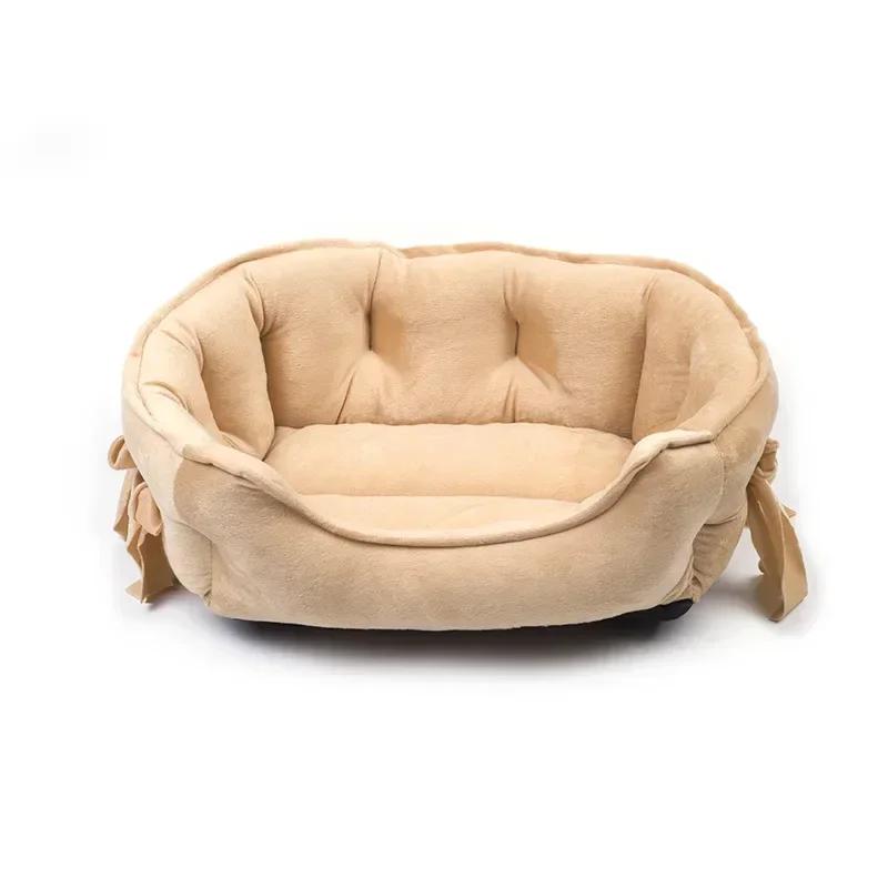 Super Cute Cute Pet Litter Cattery Dog Soft and Comfortable High Elastic PP Cotton Wool Dog Bed Small Dog Sofa for All Seasons