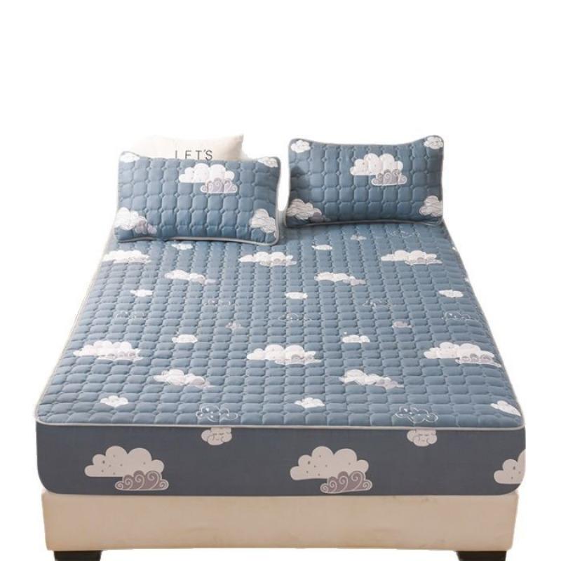 Sheet single piece padded thickened Simmons mattress protective cover polished mattress cover mattress cover all inclusive bed sheet dust cover