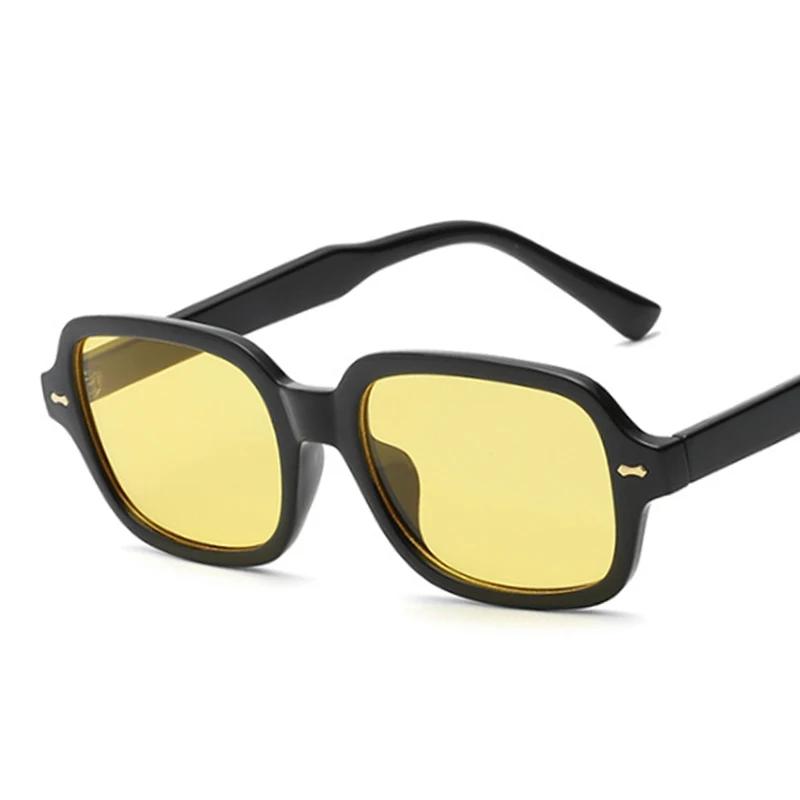 

Модные квадратные солнцезащитные очки женские брендовые дизайнерские ретро солнцезащитные очки женские желтые зеркальные винтажные для путешествий и шопинга MULTI