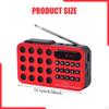 Portable Radio Mini Headphone Jack Sturdy Pocket Size MP3 Player for Walking Outdoor