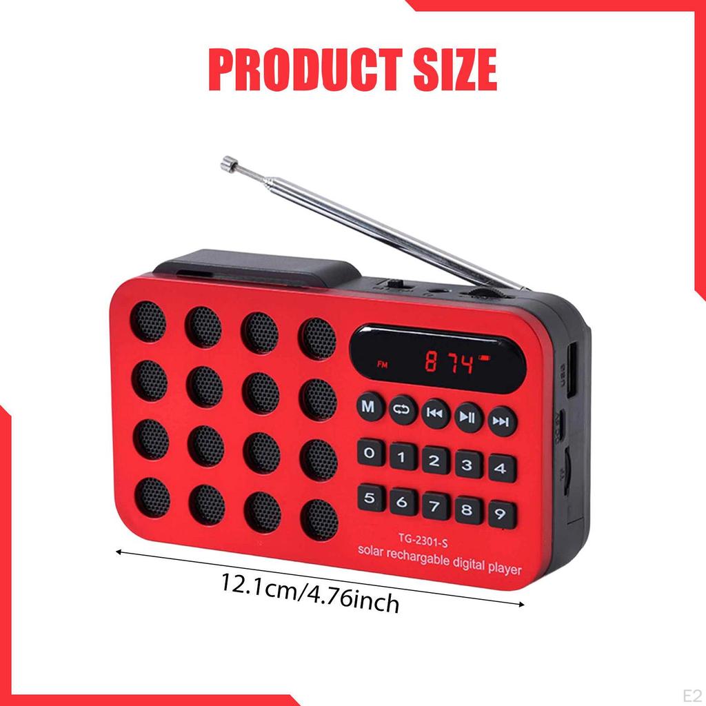 Portable Radio Mini Headphone Jack Sturdy Pocket Size MP3 Player for Walking Outdoor