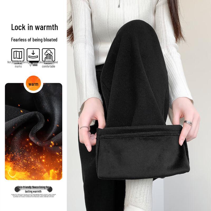 

Handu Yishe Women s Petite Fleece-Lined High-Waist Wide-Leg Pants L