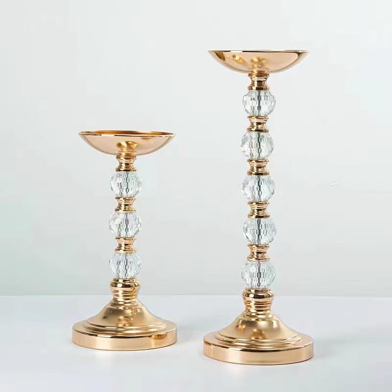 

Golden Iron Art Decorative Vase with Crystal Orbs