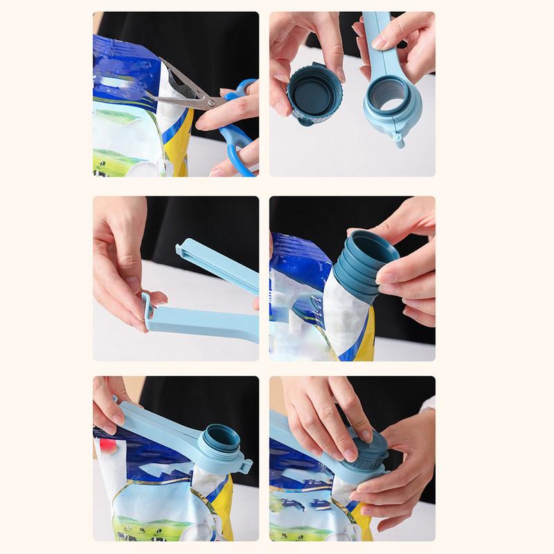 Bag Sealing Clip With Pour Spout 2XFood Storage Sealing Clips Pouring Clamp Snack Clips Food Clamp Sealer For Snack Potato Chips