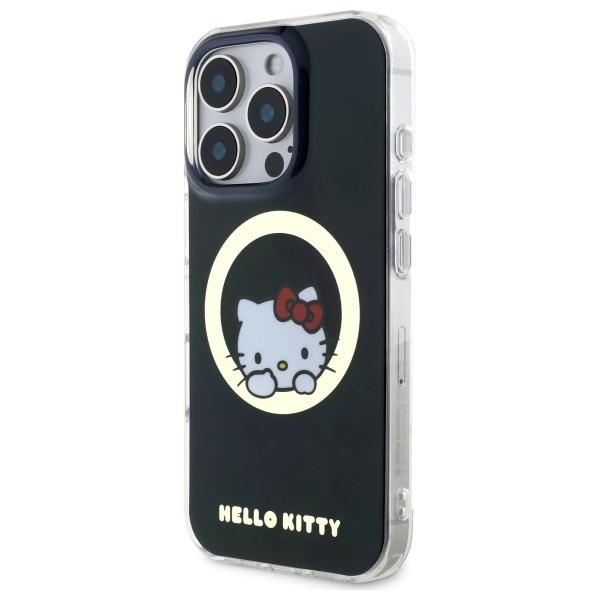 Etui Do iPhone 16 Pro Czarne Hello Kitty Magsafe