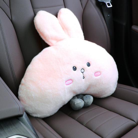 Headrest Pillow Detachable Comfortable Rabbit Shape Car Neck Waist Shoulder Protective