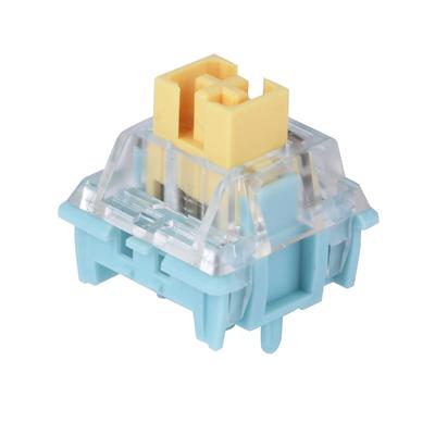 Juego de interruptores de teclado mecánico silenciosos EPOMAKER Sea Salt con ranuras LED lubricadas para teclados de juegos lineales para personalización de teclados, 35 piezas