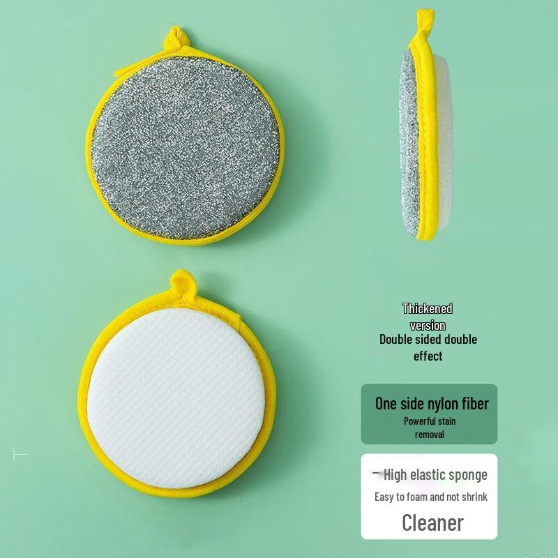 Non-Stick Kitchen Dishwashing Sponge & Double-Sided Scrubber Magic Wipe