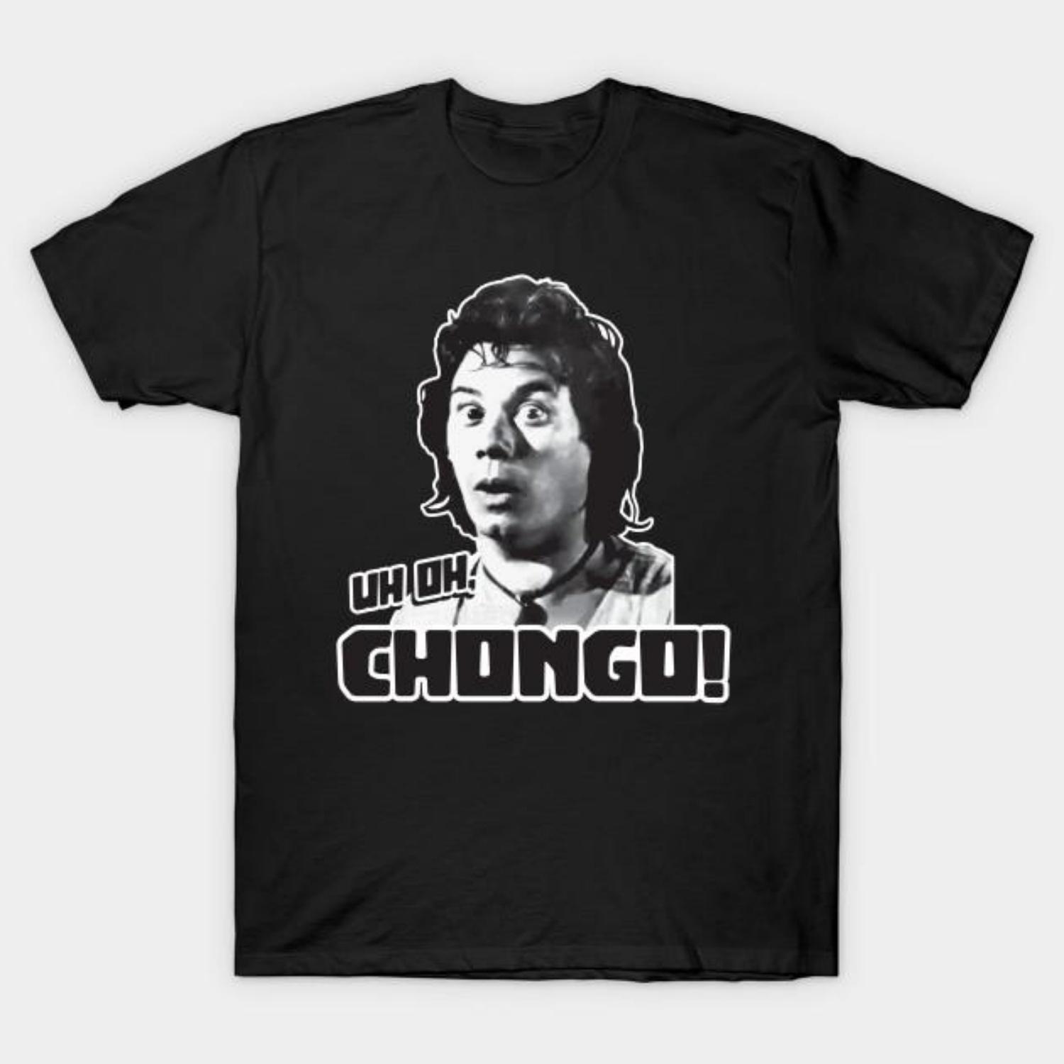 Men Black Print T-shirt Chongo - Danger Island No-Cut Transfer Paper Print Cotton Tshirt S чёрный