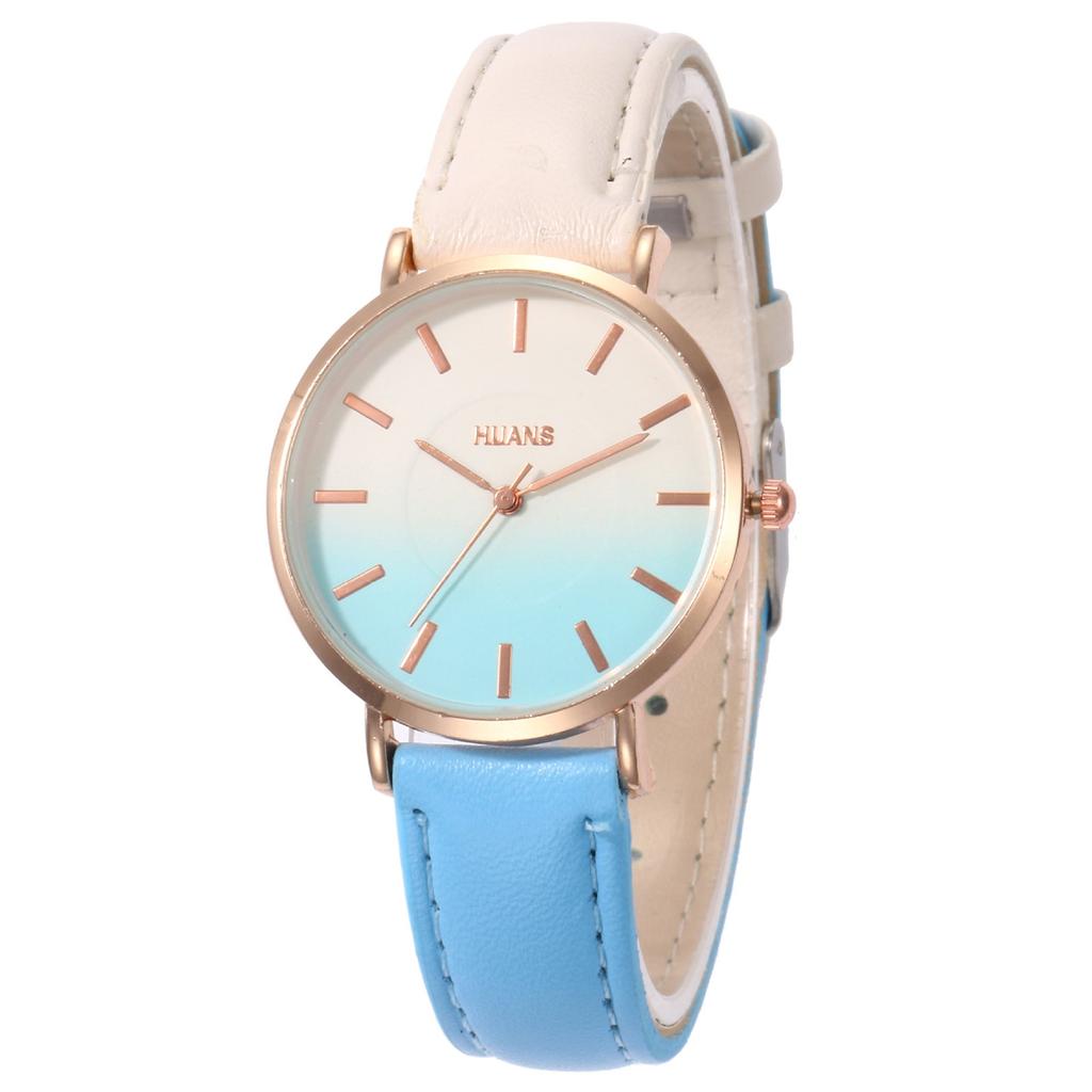 Fashion Pointer Watch Leather Wristband Women's Watch Quartz Watch