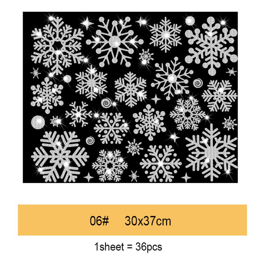 29/22Pcs Snowflake Electrostatic Wall Stickers Window Kids Room Christmas Decor Decals for Home Decor 2026 New Year Wallpaper