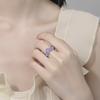Vintage Glyzinienblüte Diamant Emaille Ring Damen Nischen Design Idyllisch Verstellbar Zeigefinger Ring Vielseitiger Schmuck 2026