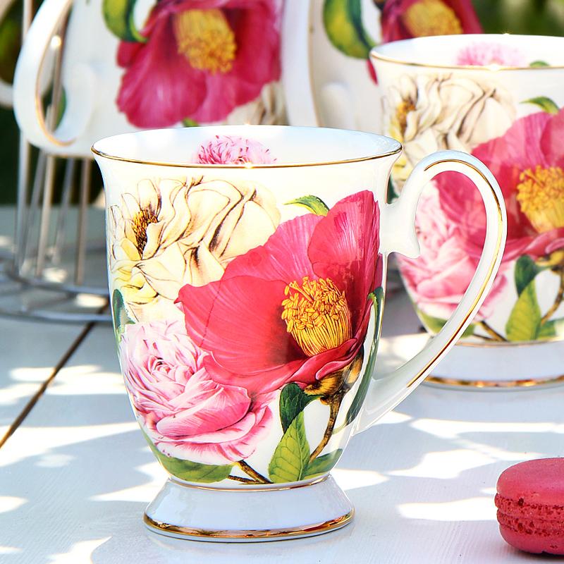 High Quality Ivory Porcelain Elegant Coffee Cup,Ceramic Mugs Luxury British Style Afternoon Tea Cup,office Mug