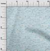 oneOone Cotton Flex Light Blue Fabric Text Sewing Craft Projects Fabric Prints By Yard 40 Inch