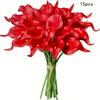15-Pack Colorful Artificial Cara Lilies - Perfect for Mother's Day, Easter, Home & Wedding Decorations