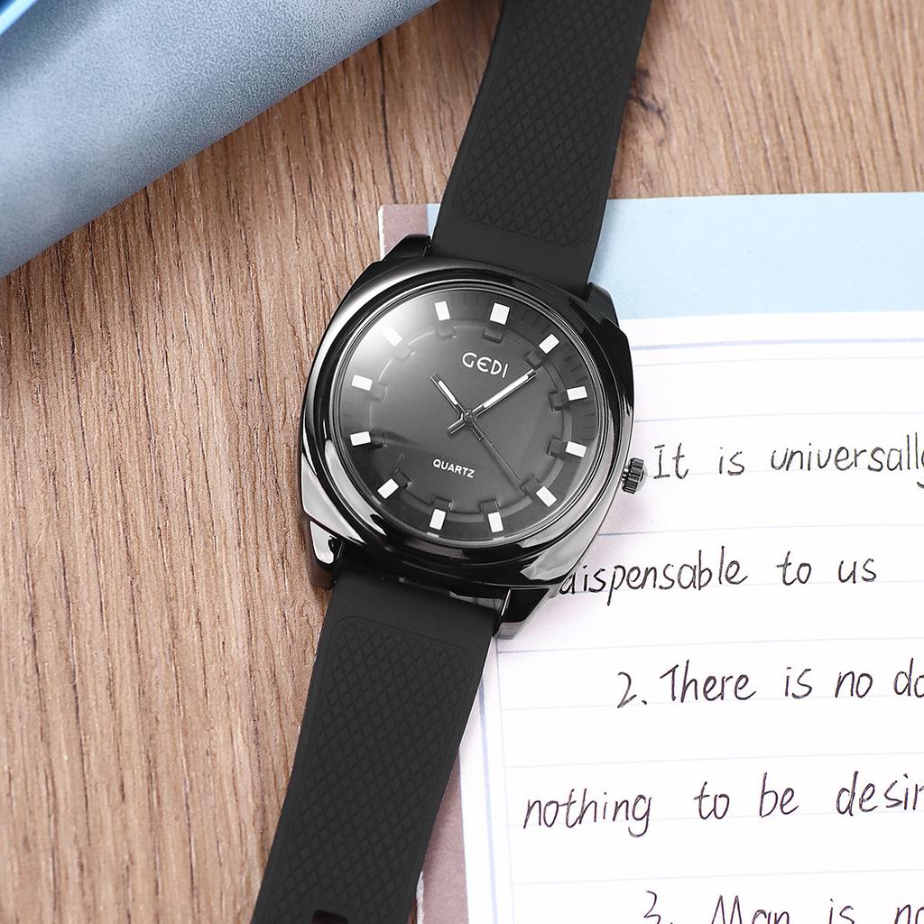 Watch Female Student Junior High School Student Exam Silicone Belt Simple Temperament Waterproof Daily Quartz Watch