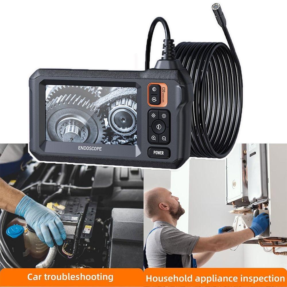 with 8 Adjust LED Lights Inspection Camera IP67 Semi-Rigid Cable Drain Camera Endoscope  Car Repair