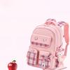 Ergonomie Schulkinder Mädchen Karierter Rucksack Großes Fassungsvermögen Wasserdicht