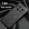 Genuine Leather Cowhide Diamond Pattern Case for Huawei Enjoy 60X - High-End Protective Cover.