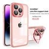 Luxury Metal Camera Protection Shockproof Armor Case For iPhone 14 13 12 11 Pro Max Folding Bracket 2in1 2023 Transparent Cover
