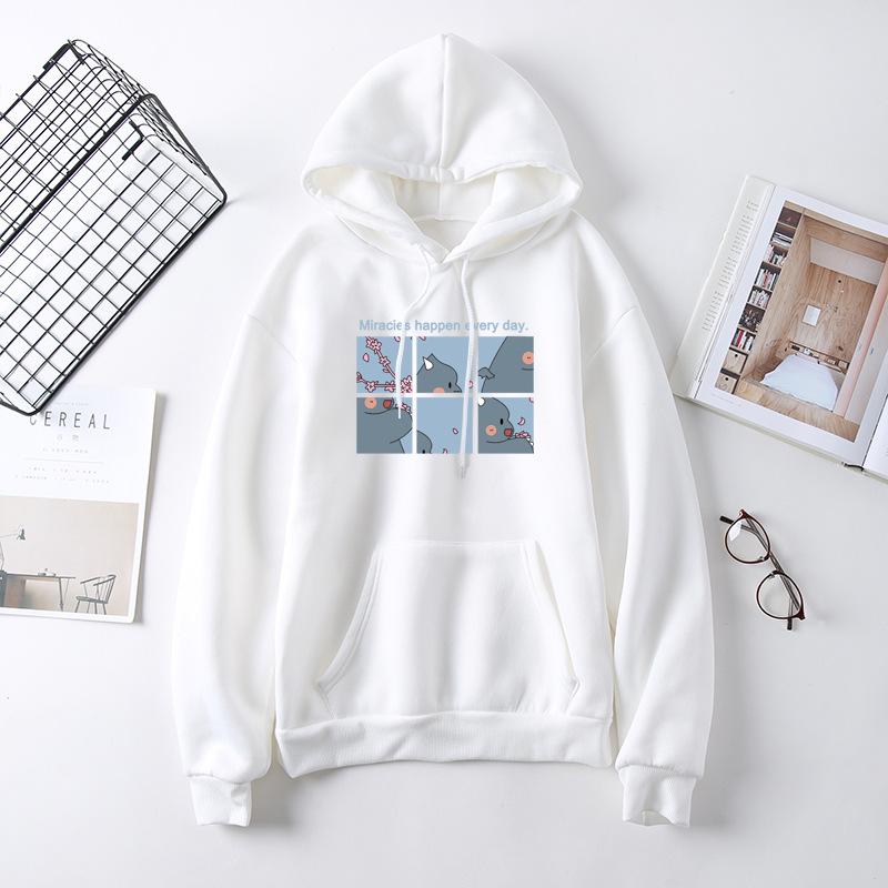 Women Fashion Casual Hoodie for Women Autumn Winter Ladies Loose Fit Plush Hooded Pullover Tops