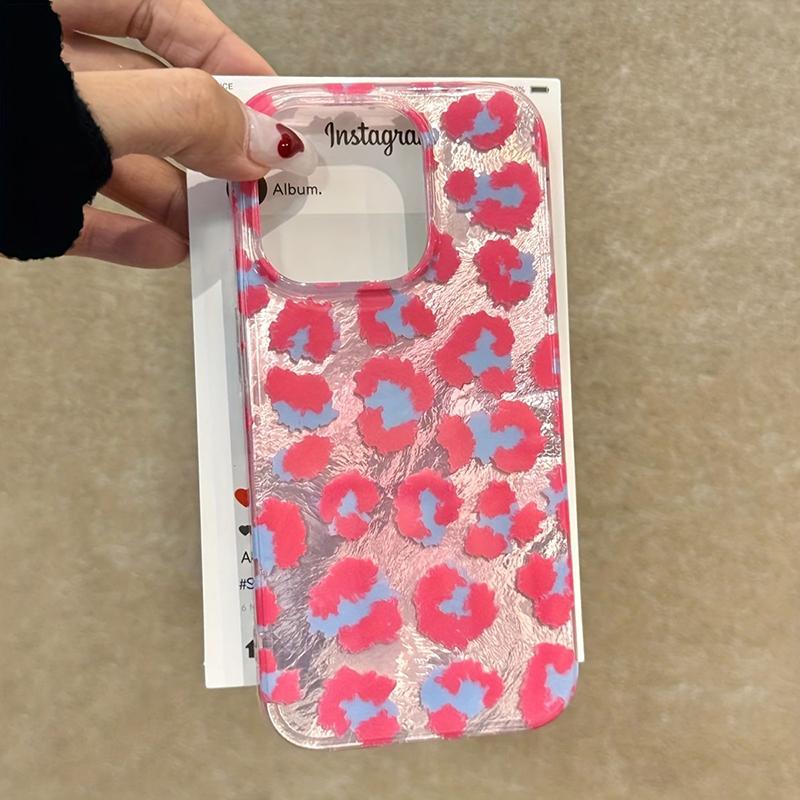 Luxury Wine Red Leopard Print High-End Phone Case For iPhone 16 Pro Max 15 14 13 12 11 XS XR X SE 7 8 Plus Shockproof Soft Cover