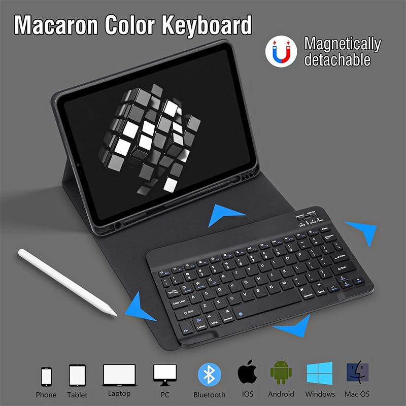 Cover For iPad Air 11 inch M2 M3 Tablet Case with Keyboard for iPad Air 5 Air 4th Gen 10.9 inch Keyboard Case Funda