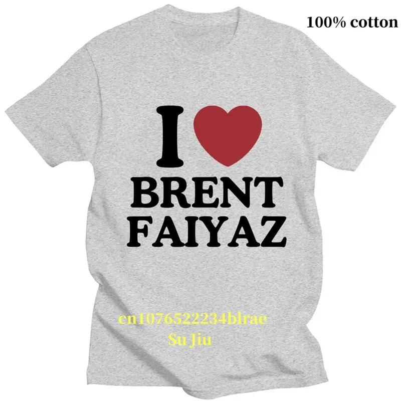 

Футболка с рисунком I Love Brent Faiyaz с круглым вырезом и коротким рукавом, модная футболка в стиле хип-хоп, свободные хлопковые футболки унисекс WoUnisex, уличная одежда 3XL