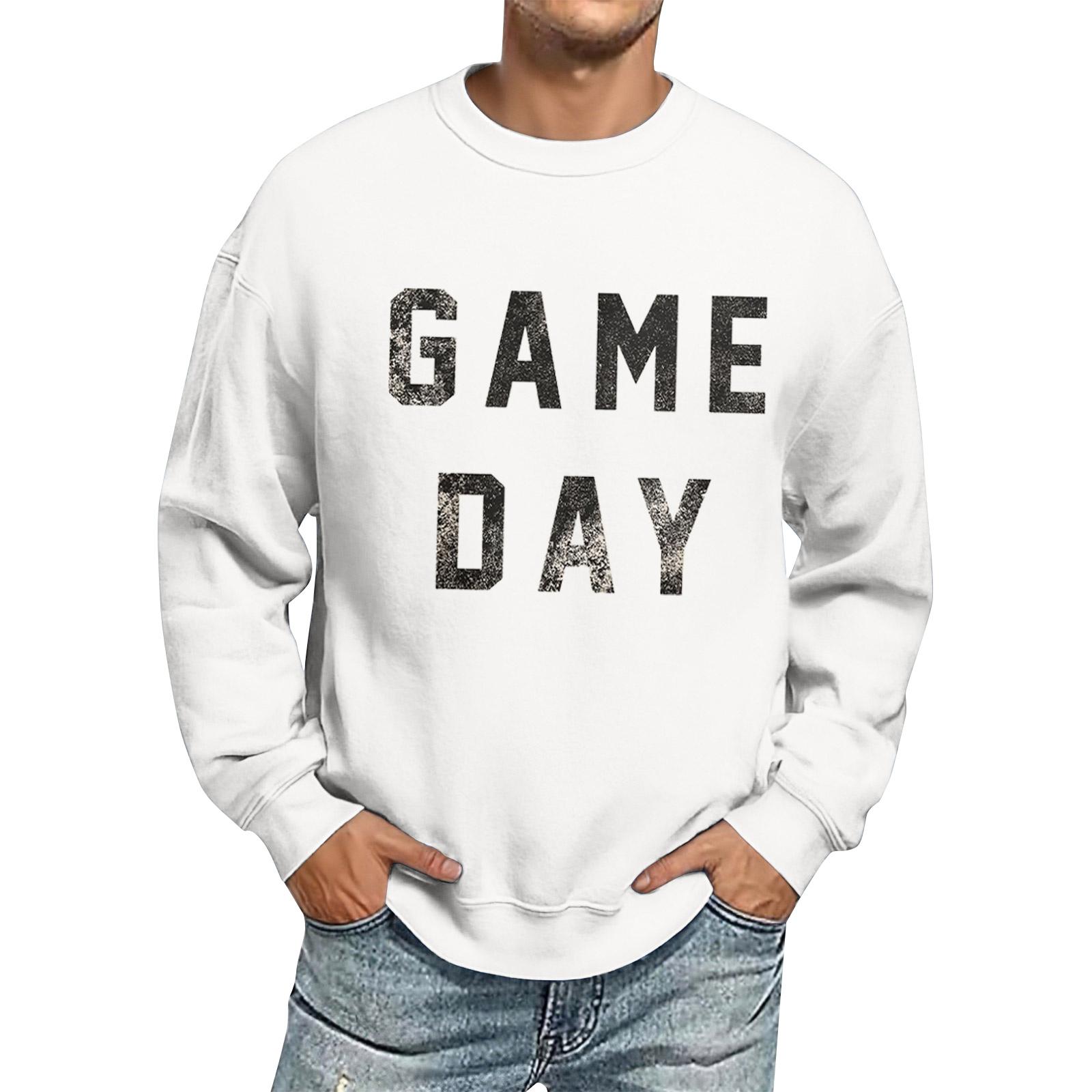 

Мужской свитшот оверсайз с длинным рукавом и круглым вырезом, повседневный свободный S белый