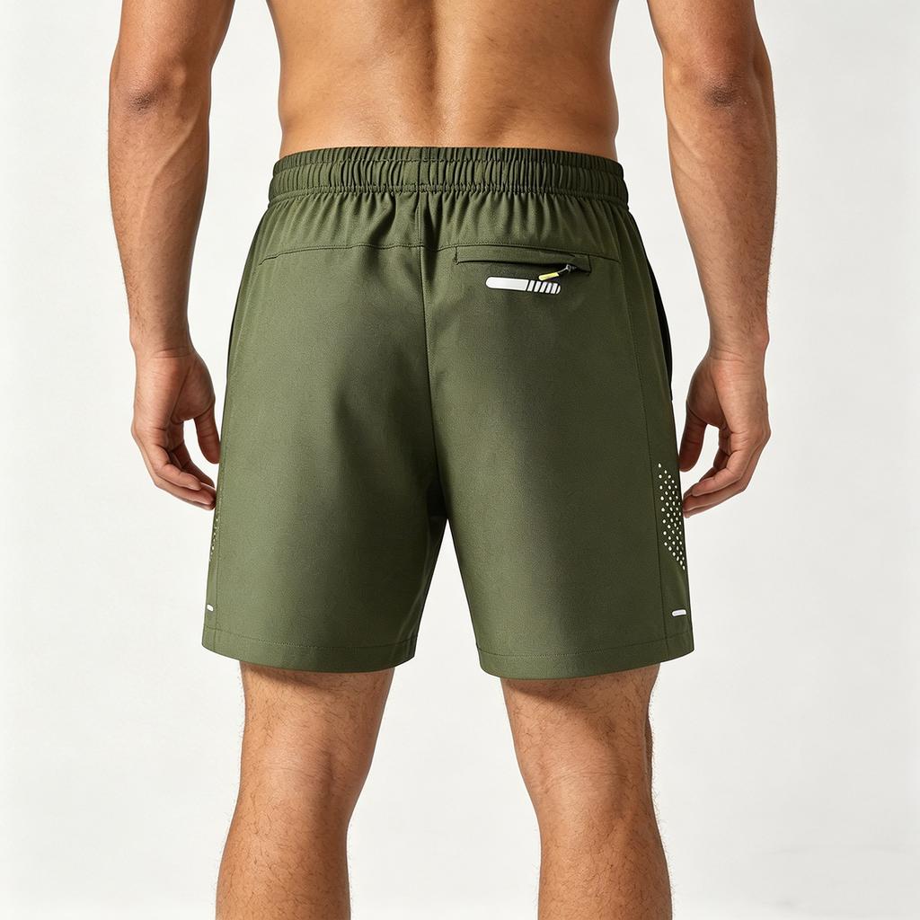Men's Athletic Shorts Summer Five Inch Inseam Lightweight Stretch Quick Dry Training Running Workout Shorts with Pockets Drawstring Waistband