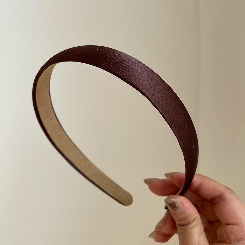 Französisches Retro-Stirnband aus Seide: Elegantes einfarbiges Damen-Haar-Accessoire