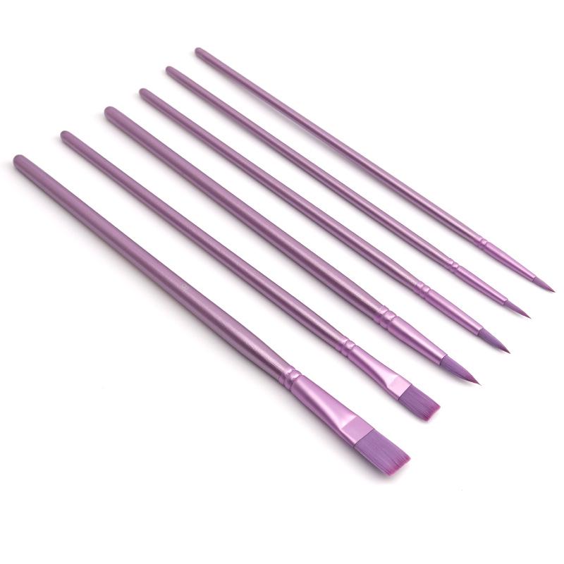 Green Handle Nylon Art Painting Brush Set - Watercolor, Acrylic, Oil - Multiple Specifications for Kids