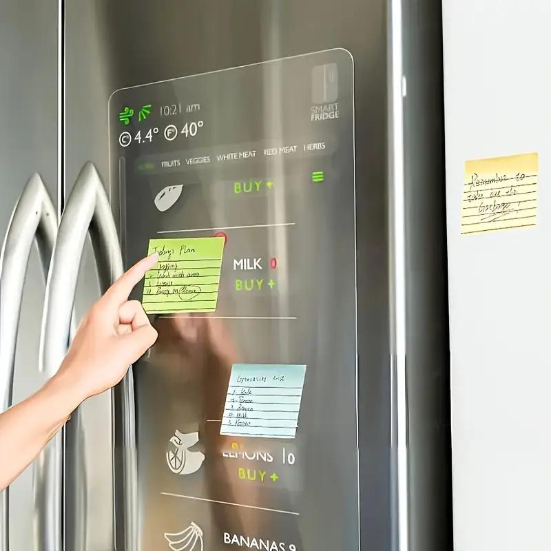 100 Sheets Colorful Self-Adhesive Notepads Horizontal Sticky Notepad Set Used To Record Life Suitable for Home School Office Use