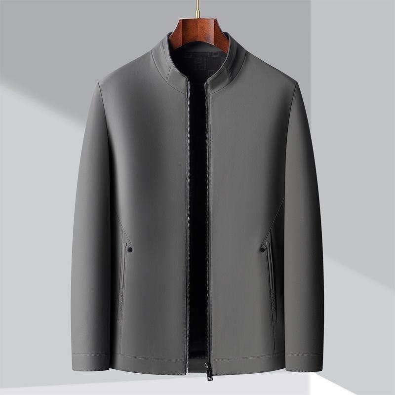 

Модная трендовая кожаная куртка со стойкой воротником, новая осенне-зимняя, в корейском стиле, деловая повседневная, кожаная куртка для папы среднего возраста 5XL