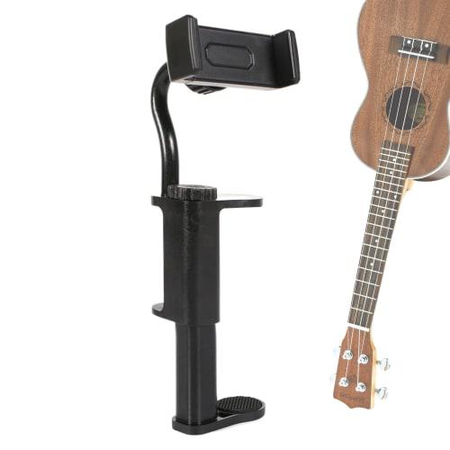 

Guitar Phone Holder - Guitar Clip | Adjustable Phone Clamp Attachment for Watching Videos, Video Calls, Relaxing, Recording, and Reading