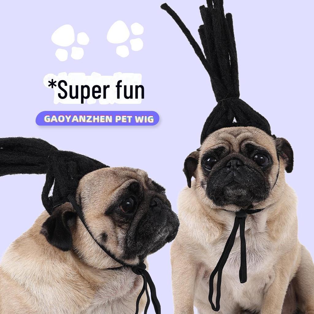 Pet Halloween & Christmas Wigs: Funny Dreadlock Accessories for Cats & Dogs