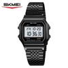 SKMEI 2465 Electronic Mens Wristwatches LED Display Sport Stainless Steel Waterproof Luxury Digital Watch for Men Reloj Hombre
