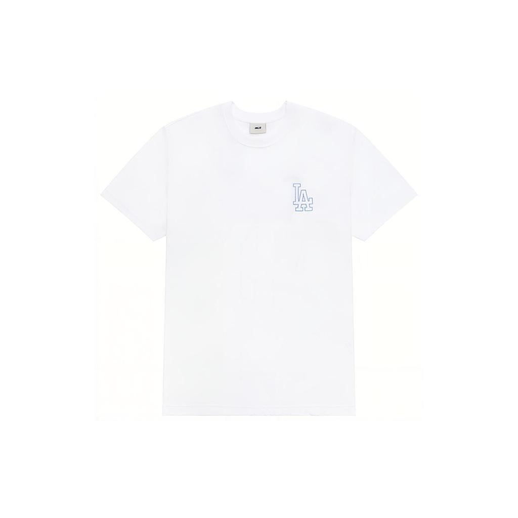 MLB Los Angeles Dodgers Letter Logo Print Crew Neck Vintage Short Sleeve T-Shirt Unisex Tops White 3ATSB0433-07WHS