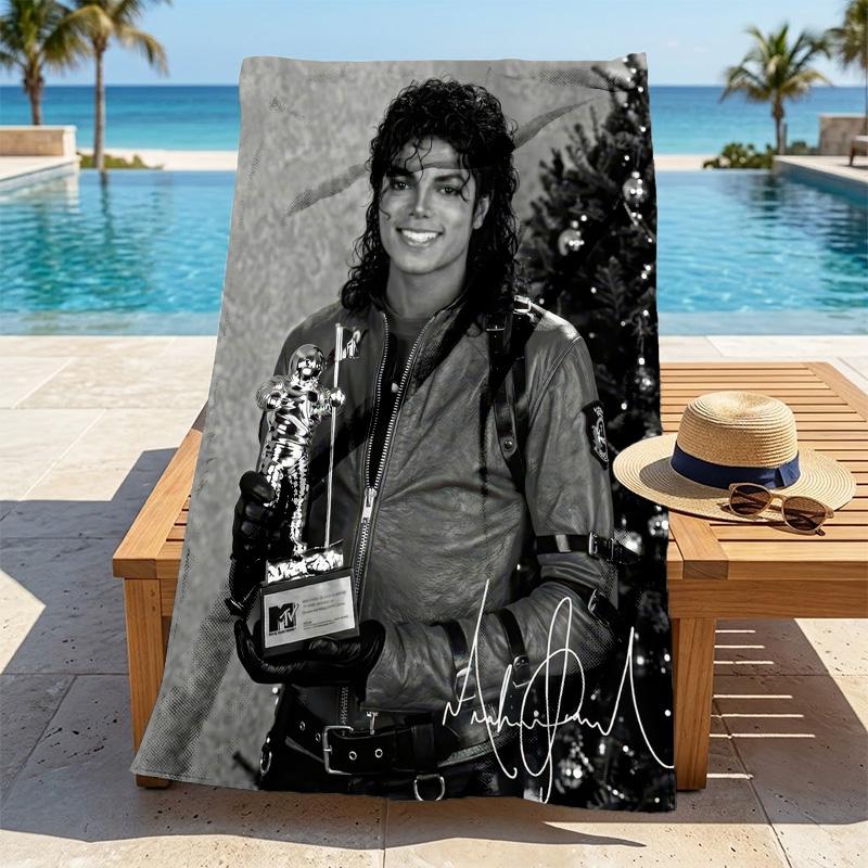 Michael Jackson Performance Stilvolles Digitaldruck Strandtuch Schnelltrocknend Saugfähige Decke für Strand Pool Fitnessstudio Reisen