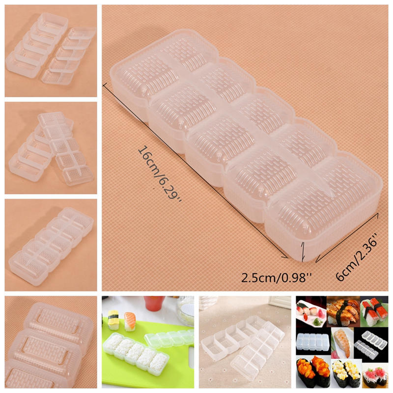 Japan Nigiri Sushi Mold Rice Ball 5 Rolls Maker Non Stick Press Bento Tools