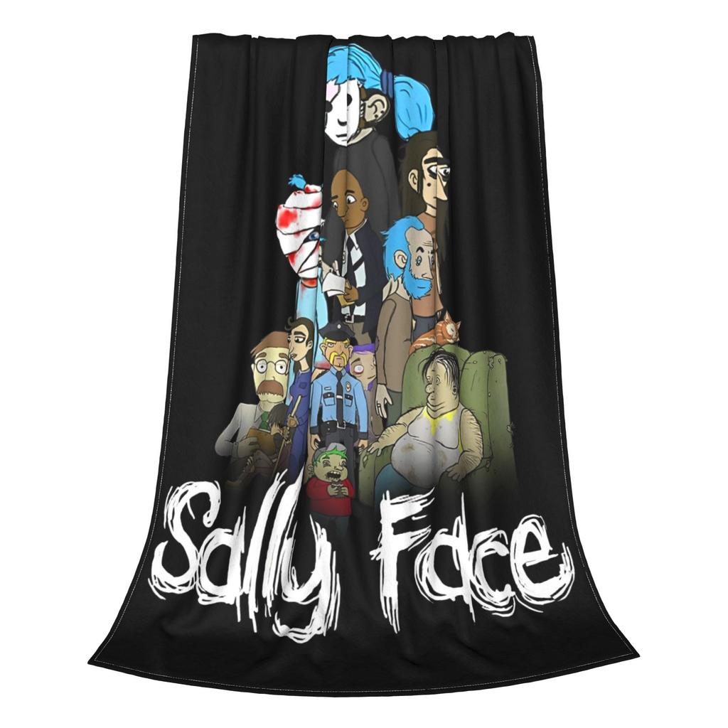 Sally Face Game Anime SF Blanket Coral Fleece Plush Horror Sal Fisher Lightweight Throw Blankets Outdoor Travel Plush Thin Quilt