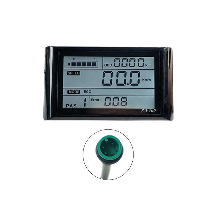 36v-72v Universal Electric Bicycle Accessories 2# Protocol SW900 Display Ebike Electric Bike LCD Display