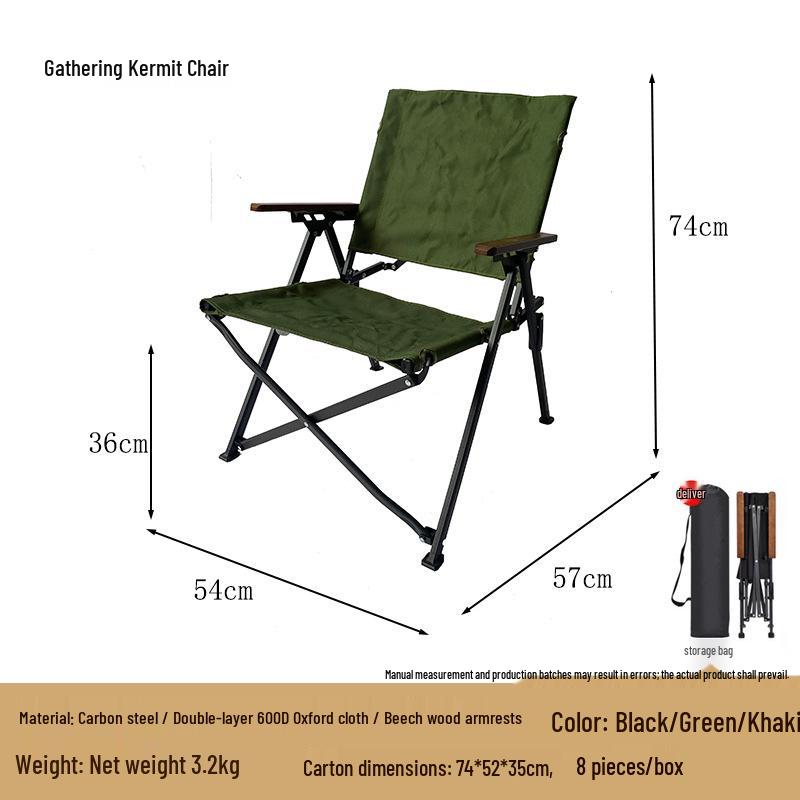 Kermit Outdoor Folding Chair - Portable Camping, Picnic & Fishing Equipment