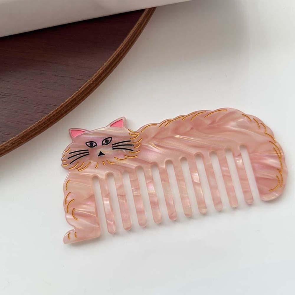 Acetate Makeup Comb Cat Hairdressing Combs Creative Acetic Acid Comb  Barber Shop Salon