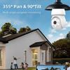 ICSEE Wireless HD Floodlight Camera with E27 Lamp Holder and Mobile Remote Monitoring